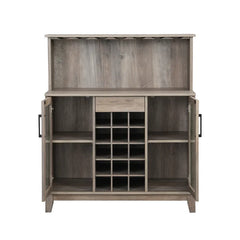 Gray Wash Dunwich Bar Cabinet 15-bottle wine rack Perfect Organize your Favorite Drinks