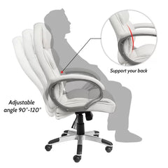 White Enosburg Executive Chair Ergonomic High Back Office Chair Design