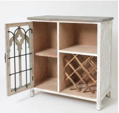 Distressed Storage and Wine Cabinet Storage for up to 13 Wine Bottles