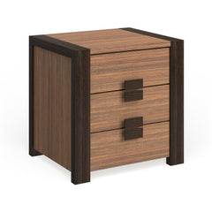 Rustic Solid Wood 2-drawer Nightstand Offers Storage and Functionality