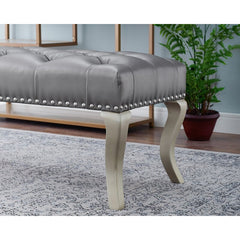 Garza Bench Comfortable Extra Seating Constructed Faux Leather