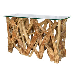 31" H x 43" W x 10" D Henkel Console Table Brings Natural Beauty Indoors