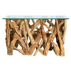 31" H x 43" W x 10" D Henkel Console Table Brings Natural Beauty Indoors