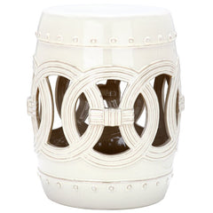 Cream Holbrook Ceramic Garden Stool Multi Functional Garden Stool