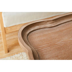 Solid Manufactured Wood Coffee Table Natural Wood Tray-Style