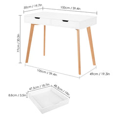 Landwehr Desk Extra Storage and a Sleek Look Made from Engineered Wood