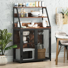 Marylane Bar Cabinet 5-Tier Storage Shelf in Different Height