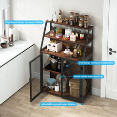 Marylane Bar Cabinet 5-Tier Storage Shelf in Different Height