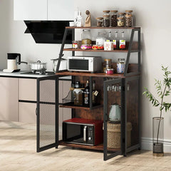 Marylane Bar Cabinet 5-Tier Storage Shelf in Different Height