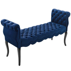 Navy Mcarthur Upholstered Bench Beautiful Accent or Extra Seating Solution