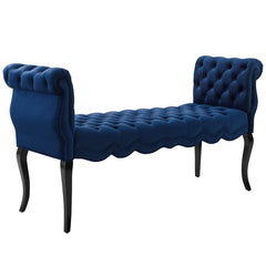 Navy Mcarthur Upholstered Bench Beautiful Accent or Extra Seating Solution