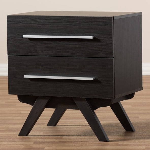 Mid-Century 2-Drawer Nightstand Perfect for Living Room Bedroom Entryway