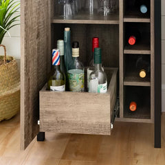 Bar Cabinet Six Open Spaces For Wine Bottles A Rack For Wine Glasses