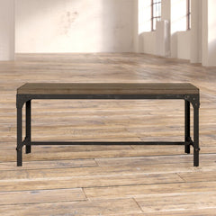 Myaa Metal Bench Charcoal Gray Finish Stylish Selection