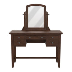 Modern Mission Bedroom Vanity and Mirror Set Bench Included