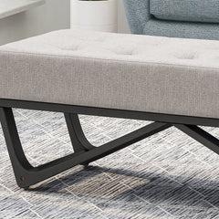 Light Gray Petrie Upholstered Bench Sophisticated Accessory