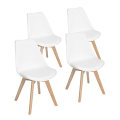 Polyurethane Side Chair Set of 4 Crafted of Heavy Duty Plastic