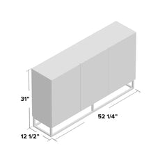 Remington Sideboard Distressed Finish Adjustable Shelves with Soft Close Doors