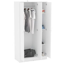 White Rhiannon Armoire Extra Storage Space Indoor Furniture