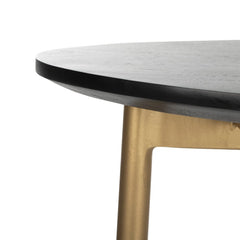 C-Table-Black / Gold - 19" x 15" x 25" Contemporary C-Table Perfect for Living Room