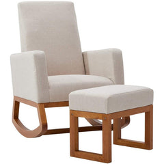 Rocking Chair Solid Wood Multi-Layer Board To Ensure A Safe Structure, Can Carry Up To 250 Pounds