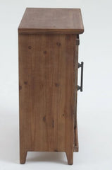 1 Rustic Sliding Door Wood Cabinet - 31.7" H x 24.8" W x 14.6" D