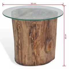 Solid Coffee Table Solid Teak Base Stable and Durable Perfect for Coffe Table