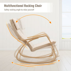 Rocking Chair Heavy-Duty Structure Ensures the Stability and Durability of this Chair with Stand