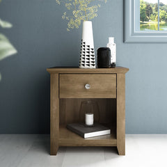 Knotty Oak 20.8'' Tall Nightstand Adorn your Bedroom with this Classic Design Nightstand