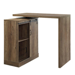 Tripp Bar Cabinet Rotation 360 Degree Farmhouse Style Natural Tone