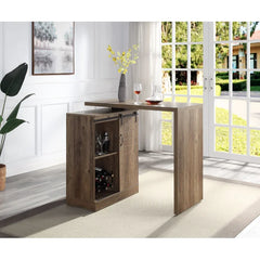 Tripp Bar Cabinet Rotation 360 Degree Farmhouse Style Natural Tone