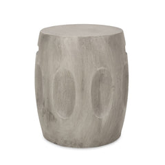 Contemporary Lightweight Concrete Accent Side Table 15.75"W x 15.75"D x 18.00"H Offer An Artful Look for your Outdoor Space with Stunning Aesthetics