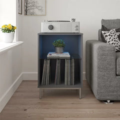 Graphite Gray Valto Audio Cabinet Offer Plenty of Storage Space Perfect Organize