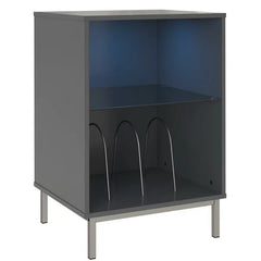 Graphite Gray Valto Audio Cabinet Offer Plenty of Storage Space Perfect Organize