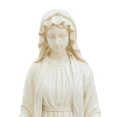 Virgin Mary Outdoor Garden Statue - White Bless your home with this Mary statue. The Mary