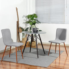 Side Chair Set of 4 Bring Mid-Century Modern Style to your Dining Room or Kitchen Nook with this Upholstered Dining Chair