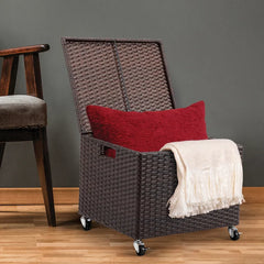 Espresso Wicker Basket Adds a Stylish and Decorative Accent Perfect Organize