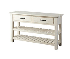 Barn Door Sofa Console Table Home Antique White