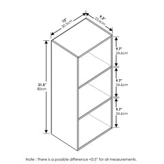 White Cresta 31.50'' H x 12'' W Cube Bookcase Simple Clean-lined Design