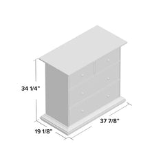 Vilnius 4 Drawer 37.87'' W Dresser Made from Engineered Wood Design