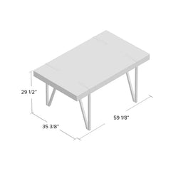 Natural Salemburg 59.1'' Dining Table Clean Lined Design