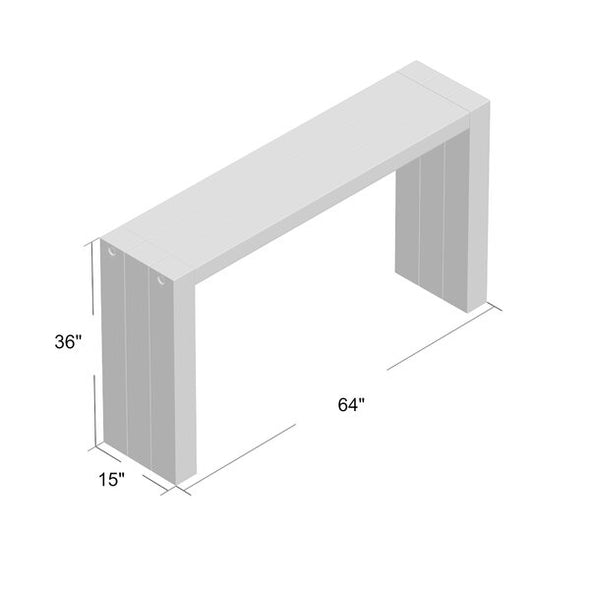 Walnut Donnie 64'' Solid Wood Console Table Frame is From Acacia