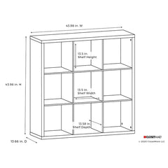 White Decorative Storage 43.98'' H x 43.98'' W Cube Bookcase Quick Easy and Attractive