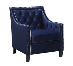 Picket House Furnishings Teagan Tufted Upholstered Accent Chair Navy