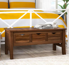 Enright Wood Storage Bench Crafted From Acacia Wood