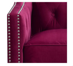 Picket House Furnishings Teagan Tufted Upholstered Accent Chair Red